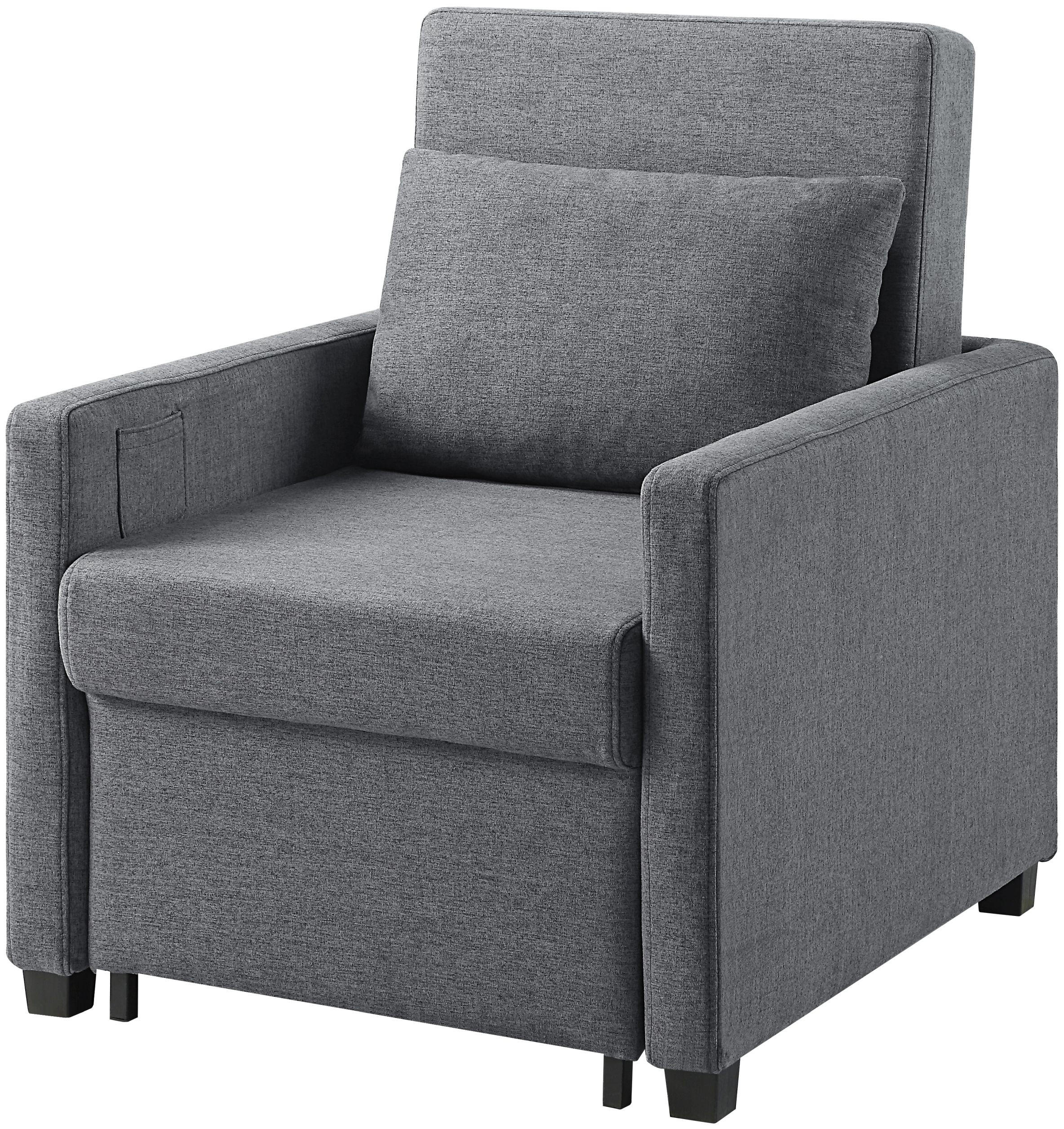 SCHLAFSESSEL Jerry Grau - Grau, Textil (74/89/91cm) - ATLANTIC home collection