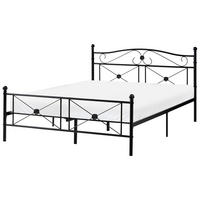 PAT cu somieră 140/200 cm oțel negru Rodez - negru, metal (140/200cm) - Beliani
