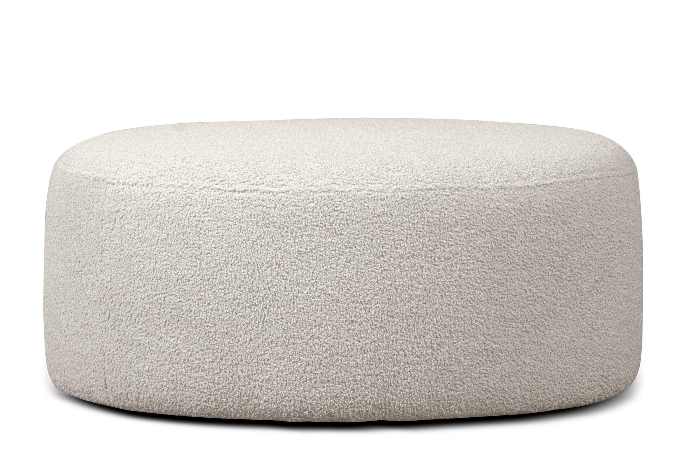 SITZHOCKER RAGGI mit 360° Drehfunktion, Weiß - Weiß, Textil (80/36/80cm) - KONSIMO®