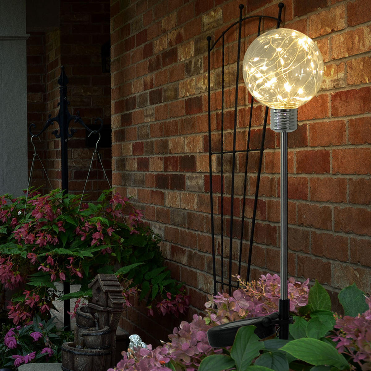 LED WEGELEUCHTE Edelstahl Silber - Silberfarben, Metall (72/10/72cm)