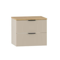 WASCHTISCHUNTERSCHRANK 60.6cm Astrid Kaschmir und Holz - Beige, Holzwerkstoff (60.6/52.2/46.5cm) - Petits-meubles