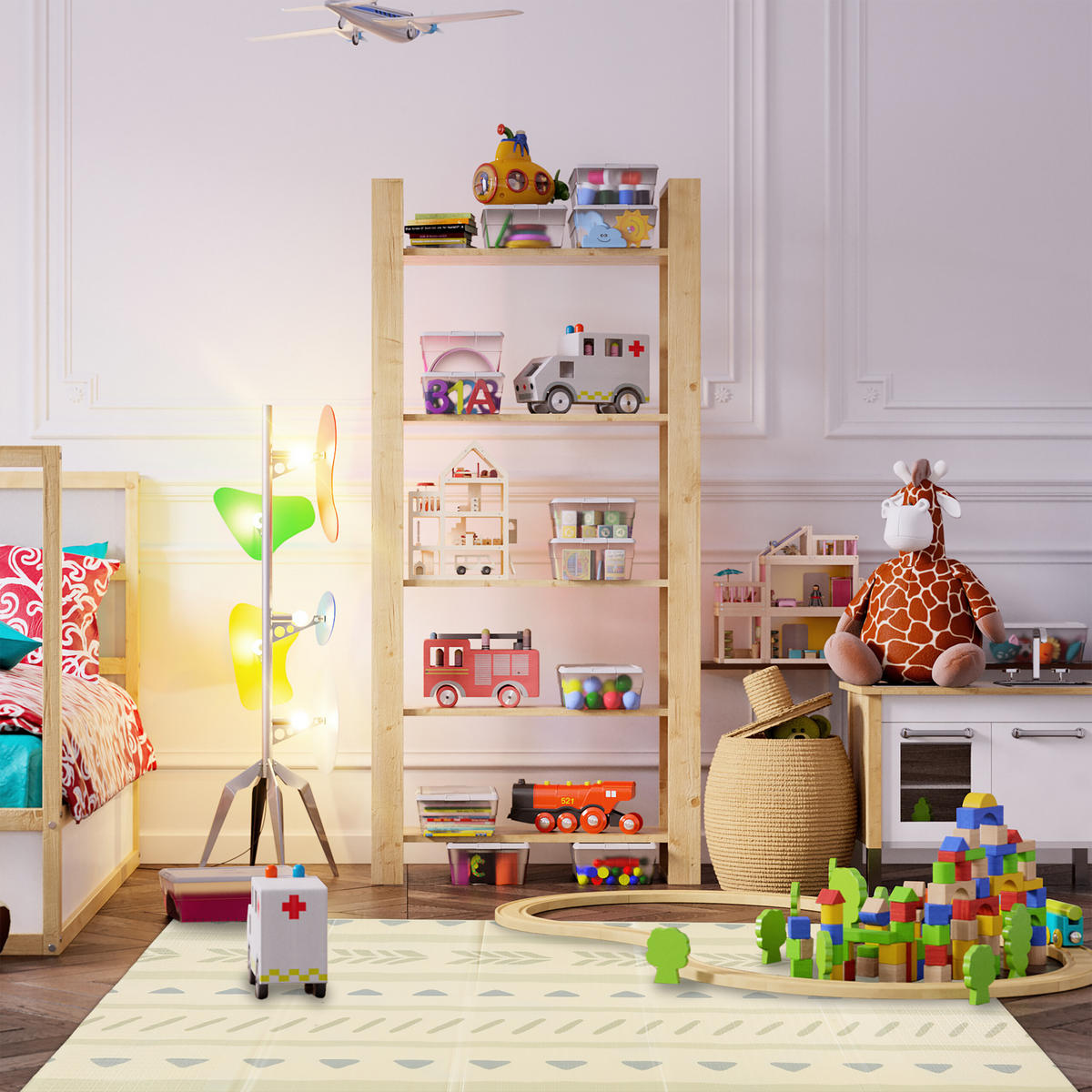 SPIELMATTE - Multicolor, Textil (200/150cm) - Relaxdays