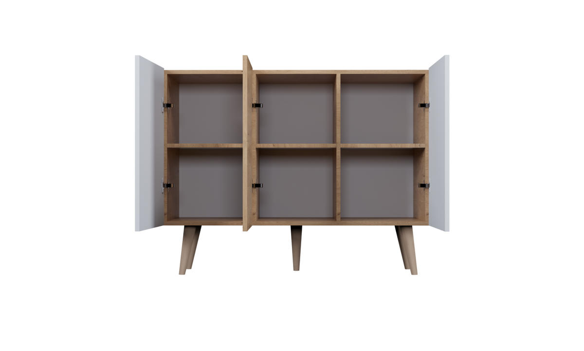 KOMMODE Toronto 39,9/95,5/120 - Weiß, Holzwerkstoff (40/96/120cm) - RAUMHIRSCH FURNITURE