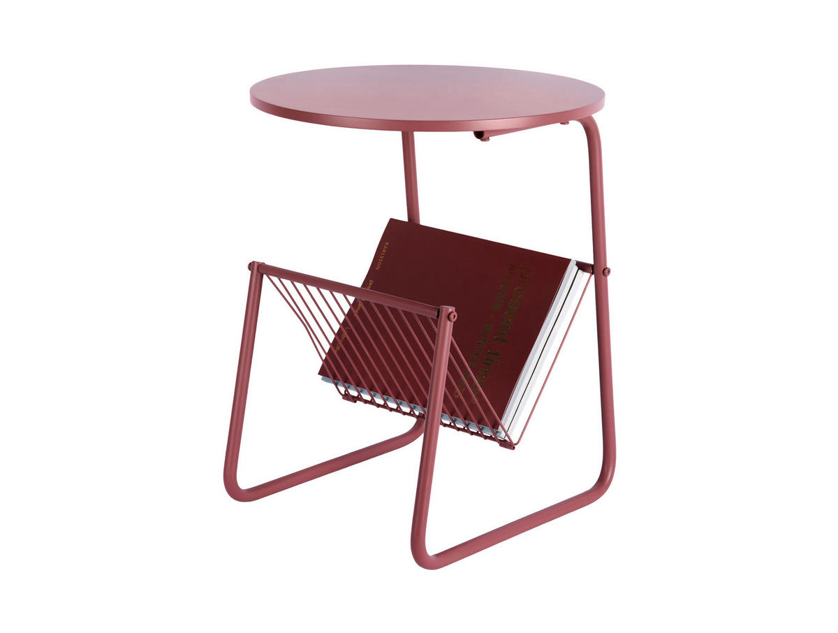 BEISTELLTISCH Riqueza - Rot - 40/40/49 cm - Rot, Metall (40/40/49cm) - Leitmotiv