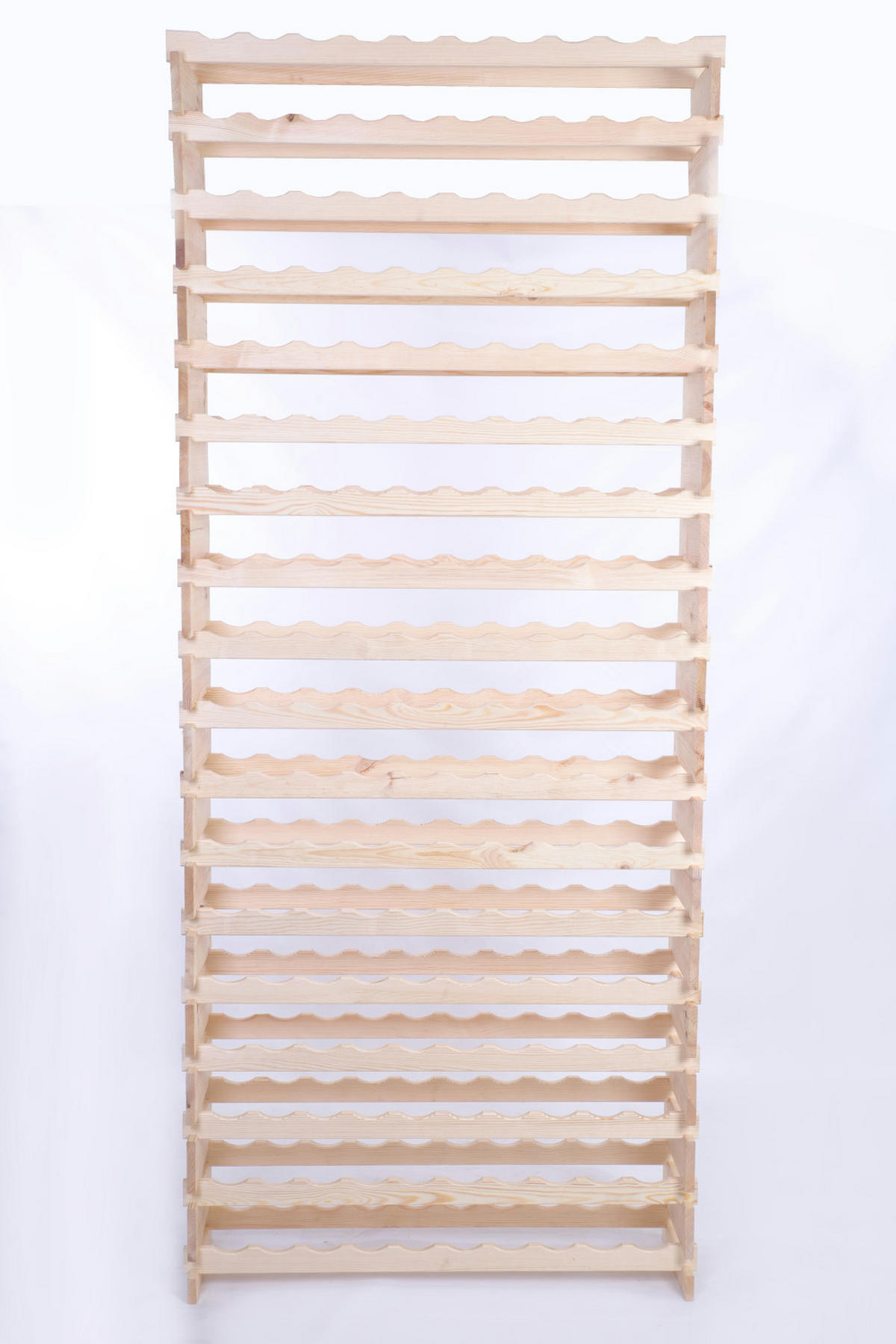 WEINREGAL VINOTECA FLEX PRO HxBxT 247x103x28cm 180 Flaschen auf 18 benen Natur unbehandelt - Naturfarben, Holz (103/247/28cm) - PROREGAL