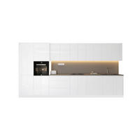 KÜCHENZEILE 400 cm - Velmora KÜ-AS-002 - in Weiß / Hochglanz - Weiß, Holz (400/212/58cm) - ROYAL24_MARKT