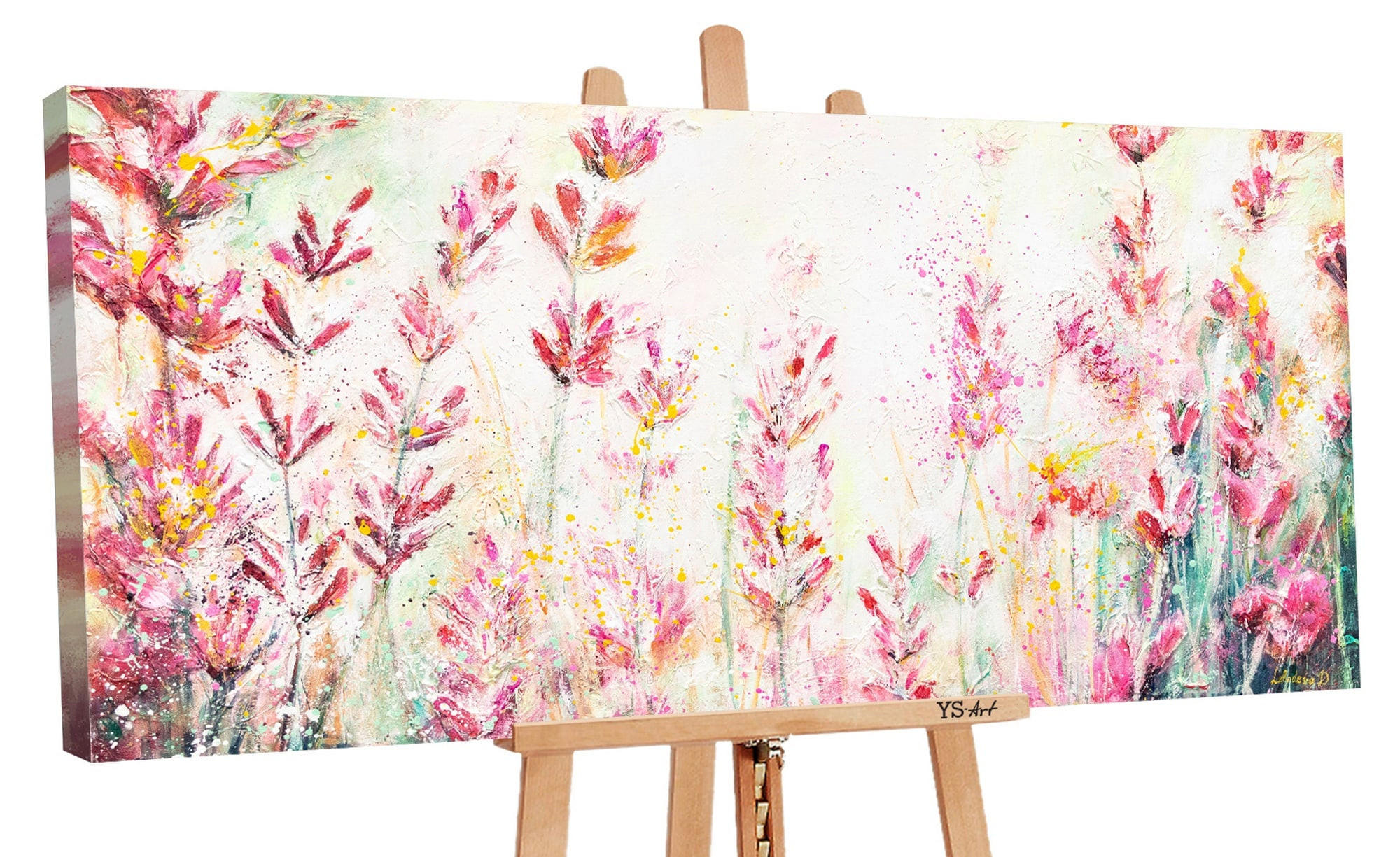 GEMÄLDE Juli auf Keilrahmen 120x60 cm - Rot, Holz (120/60cm) - YS-art gallery