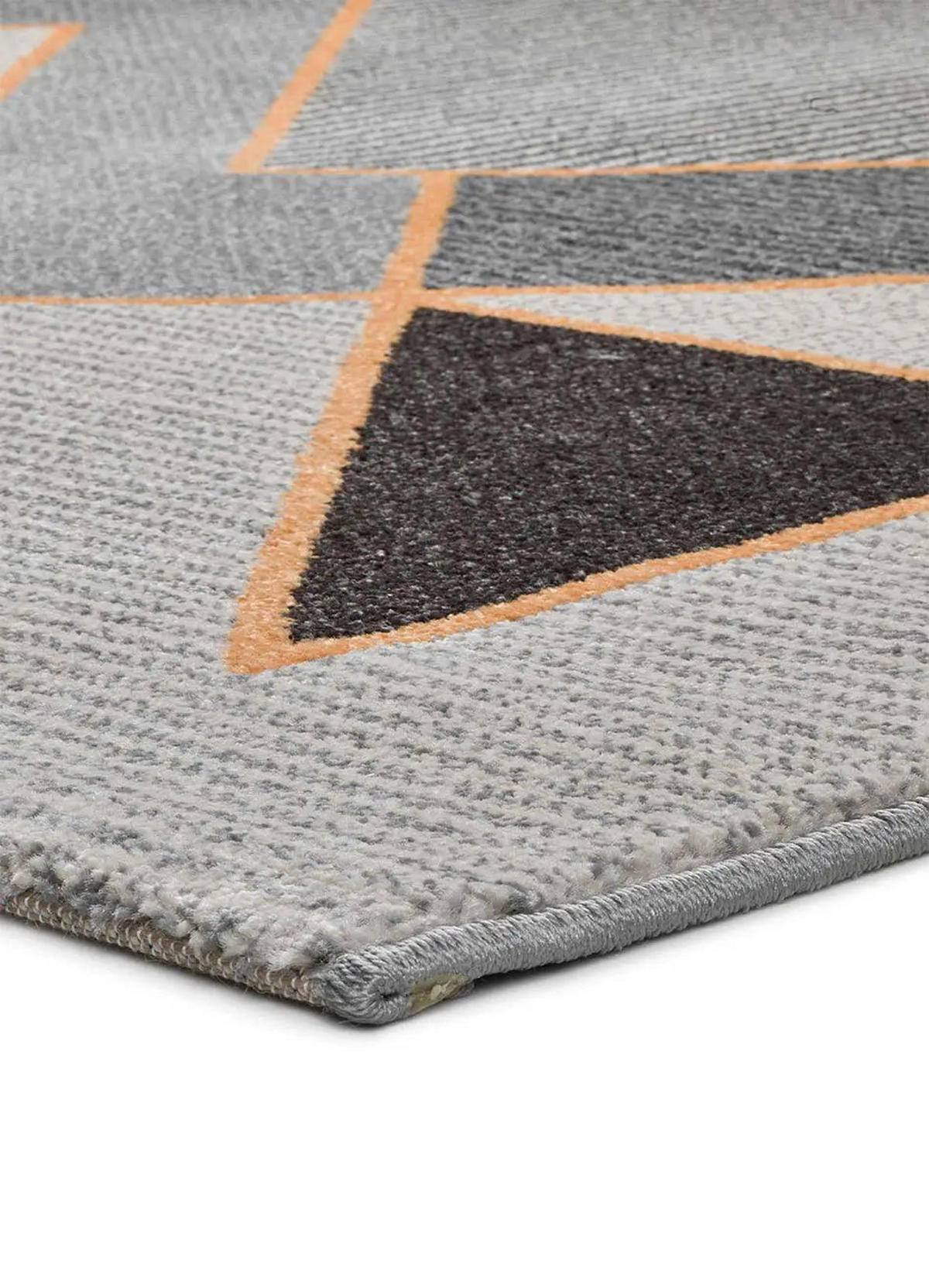 WEBTEPPICH Grau Leo 80/150 cm - Dunkelgelb/Grau, Naturmaterialien/Textil (80/150cm) - Atticgo