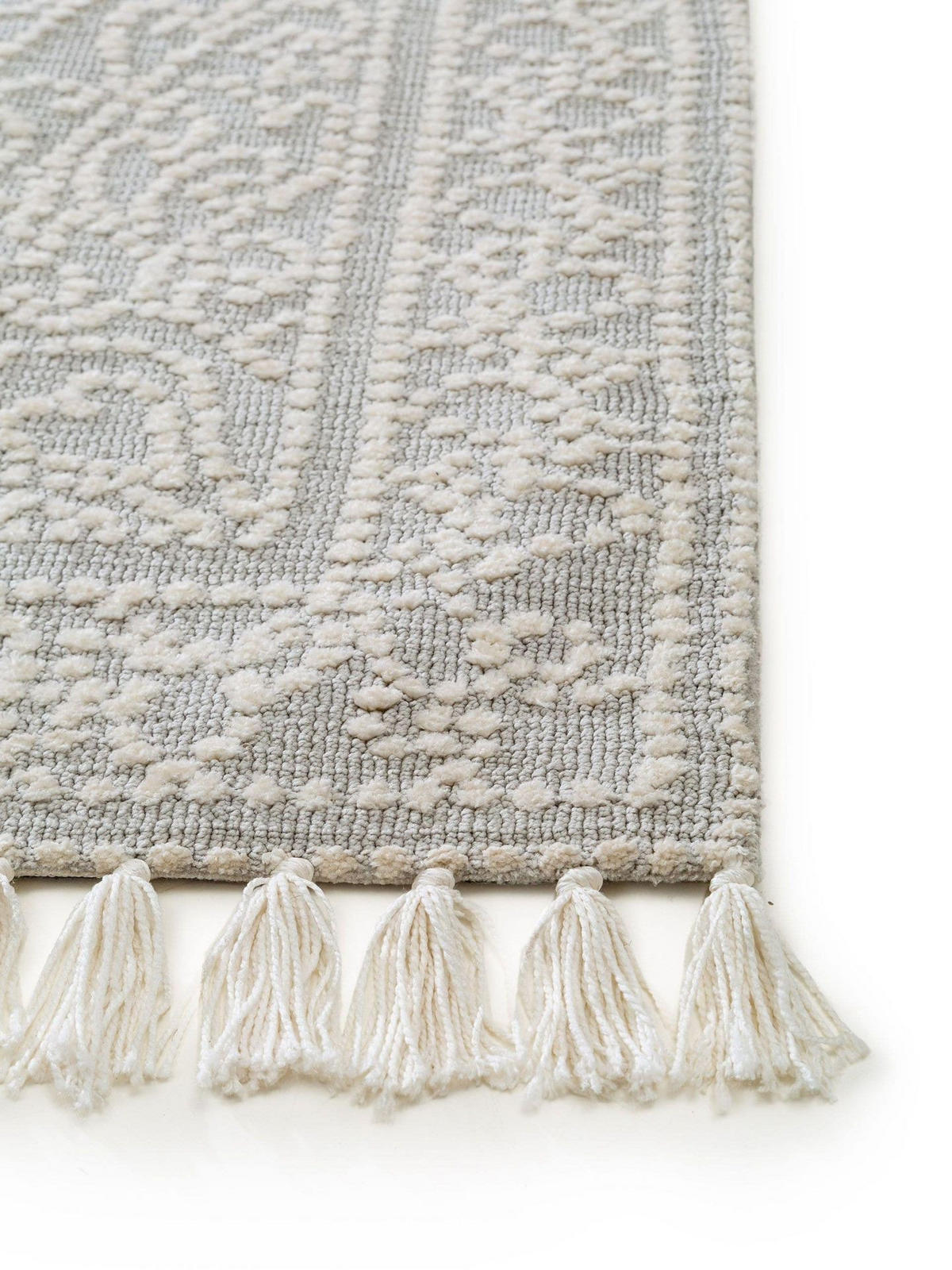 TEPPICH Teppich Elias Grau - Grau, Textil (120/1cm) - KUNSTLOFT