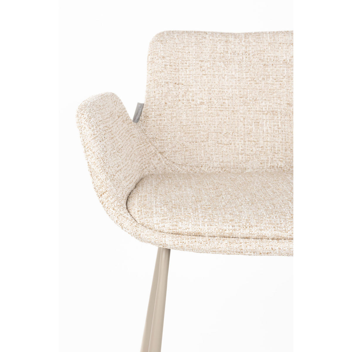 BARHOCKER Brit Rückenlehne 67,5 cm Beige - 2 er Set - Beige, Kunststoff (57/91.5/54cm) - Zuiver