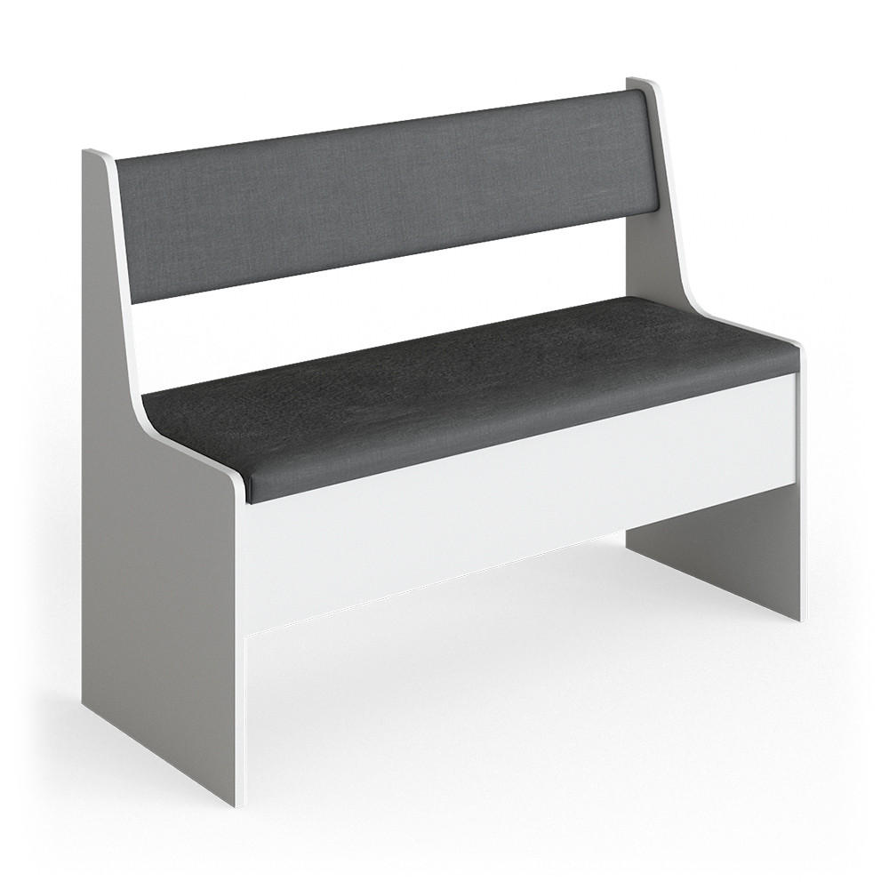 ESSZIMMER-BANK Roman Weiß 106.6 x 41.5 cm - Anthrazit/Weiß, Holzwerkstoff (41.5/80/106.6cm) - Vicco