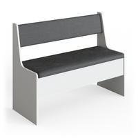 ESSZIMMER-BANK Roman Weiß 106.6 x 41.5 cm - Anthrazit/Weiß, Holzwerkstoff (41.5/80/106.6cm) - Vicco