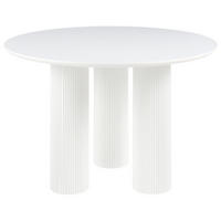 JÍDELNÍ STŮL Bílý 120/120 cm Tulemalu - bílá, kompozitní dřevo (120/120/75cm) - Beliani
