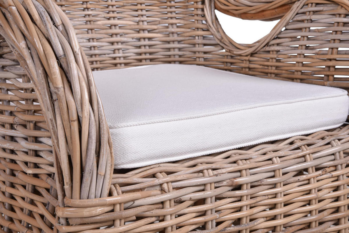 GARTENSTUHL Basel Braungrau Relaxsessel - Graubraun, Holz (65/88/64cm) - DELUKE