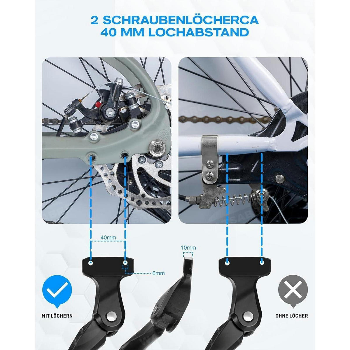 FAHRRADSTÄNDER höhenverstellbar 18-24 Zoll Aluminiumlegierung bis 35 kg - Schwarz, Metall (1/1/33.5cm)