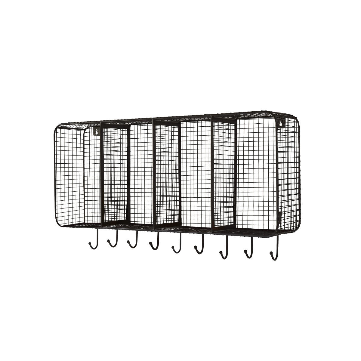 BADREGAL Sona Schwarz aus Metall - Schwarz, Metall (103/54/19cm) - Tikamoon