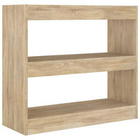 BÜCHERREGAL mit 2 Ebenen 80/30/72 cm aus Holzwerkstoff inSonoma-Eiche Dekor - Sonoma Eiche, Holz (80/72/30cm) - vidaXL