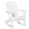 ADIRONDACK Gartenstuhl Schaukelstuhl Schaukelsessel Balkonstuhl Weiß - Weiß, Holz (94/97/77cm) - Outsunny