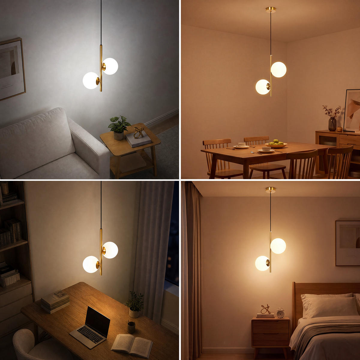 PENDELLEUCHTE Evvin 34.5/15/150 cm - Goldfarben/Weiß, Glas/Metall (34.5/15/150cm) - ZMH