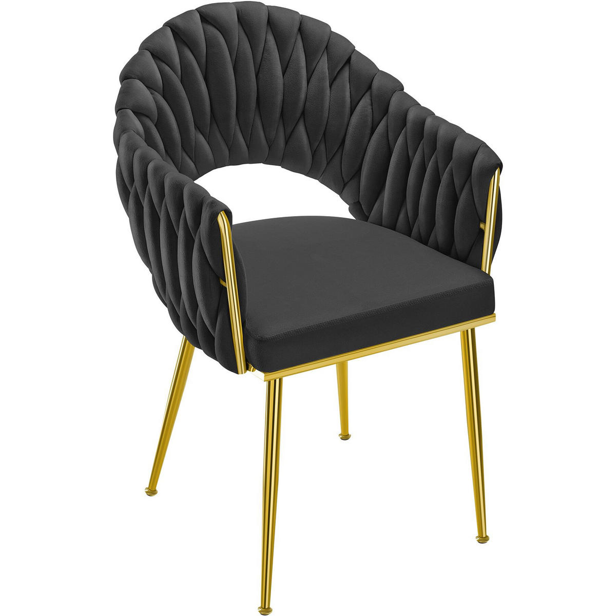 ,,SCHWARZ/GOLD - Goldfarben/Schwarz, Kunststoff (55/84/57cm) - tectake
