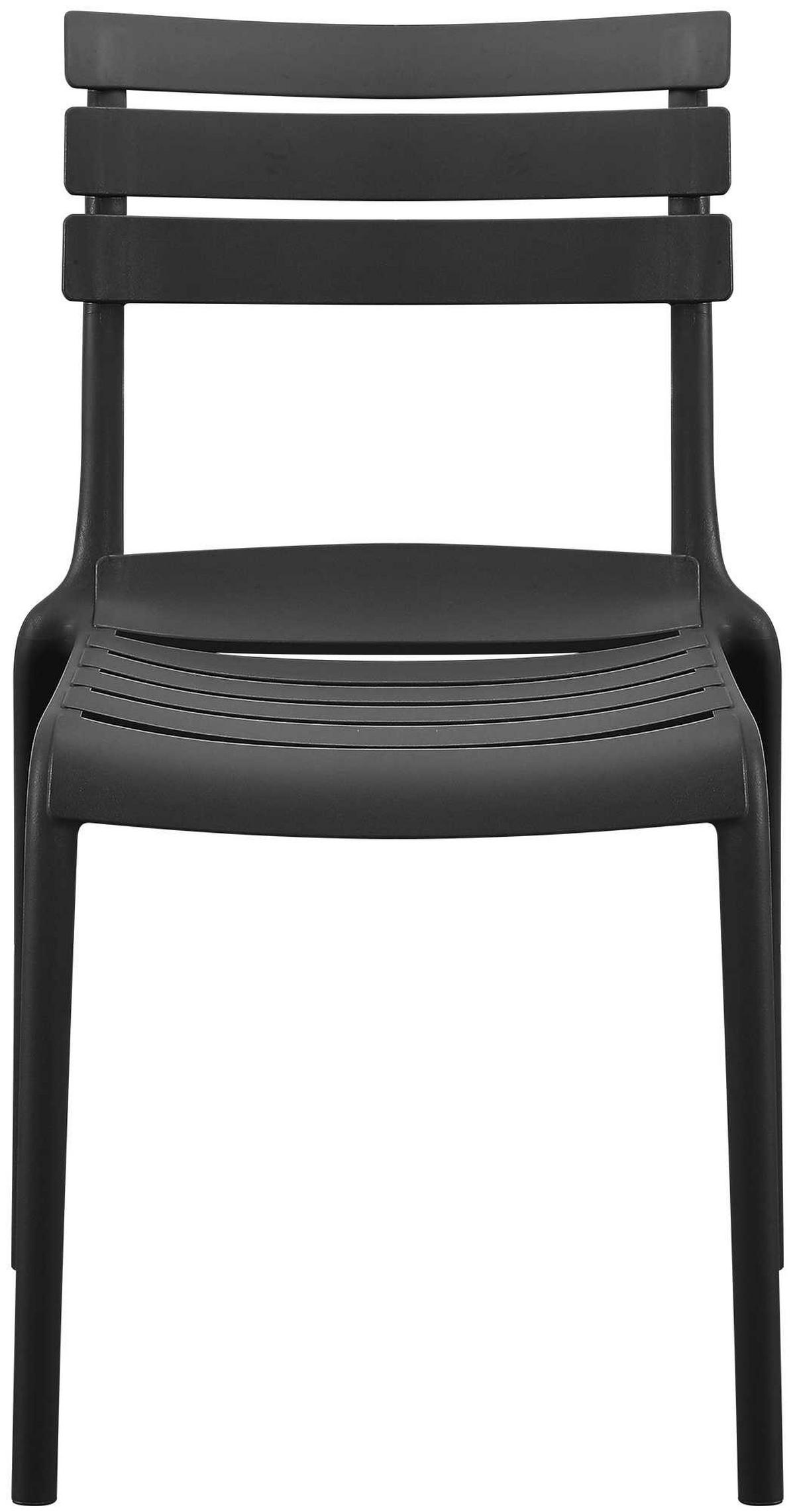 GARTENSTUHL Oskar 49x59x82cm Kunststoff Schwarz Stapelstuhl - Schwarz, Kunststoff (49/82/59cm) - DELUKE