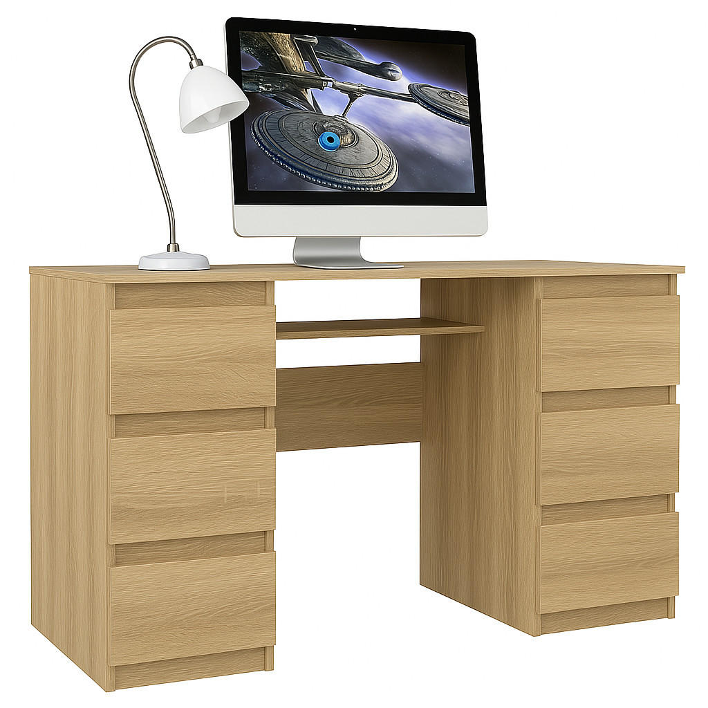 COMPUTERTISCH Bella B2 sonoma - Sonoma Eiche, Holzwerkstoff (50/127/76cm) - roe furniture
