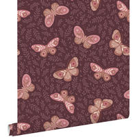 TAPETE Schmetterlinge 50 x 900 cm - Lila, Papier (50/0.1cm) - ESTAhome