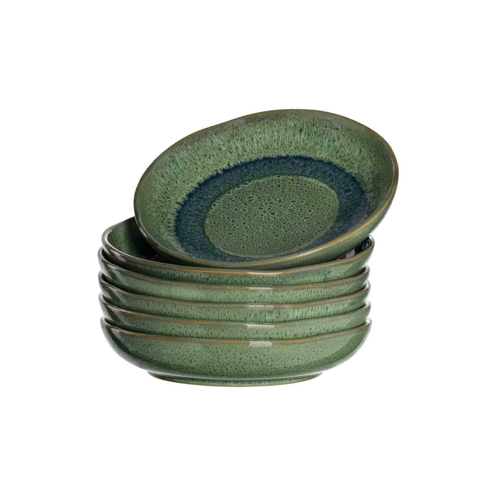 SUPPENTELLER Matera grün ø 20.7 cm 6er Set - Grün, Keramik (20.7cm) - Leonardo Living
