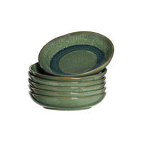 SUPPENTELLER Matera grün ø 20.7 cm 6er Set - Grün, Keramik (20.7cm) - Leonardo Living