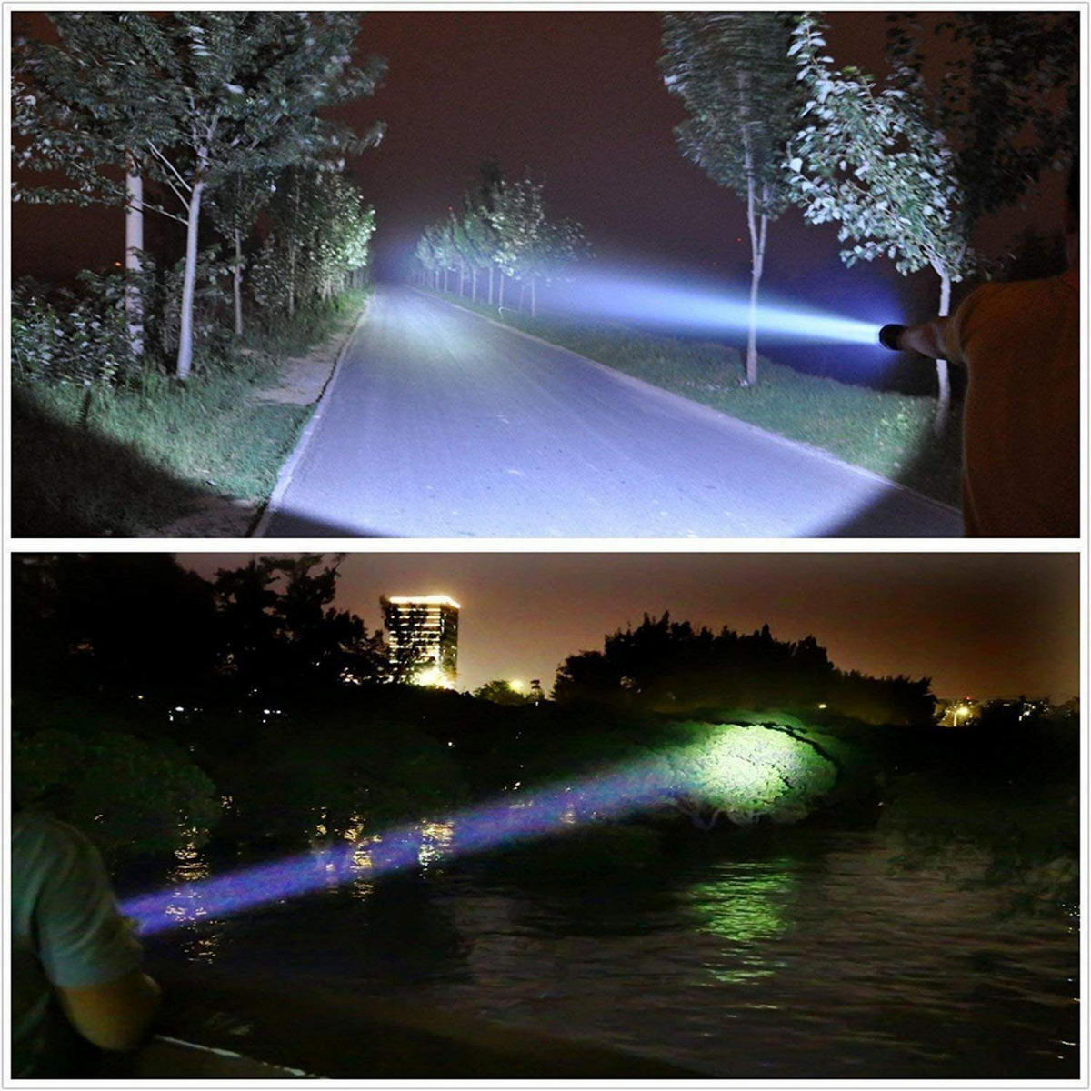 TASCHENLAMPE Grau LED 750 Lumen Akku 3 Modi 450 m Reichweite - Schwarz/Orange, Kunststoff (16.5/9.5/15cm) - Black & Decker