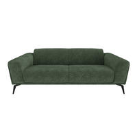 SOFA 3-SITZER Texturierter Samt Smaragdgrün 220cm - Smaragdgrün, Textil (220/74/90cm) - Sia Home