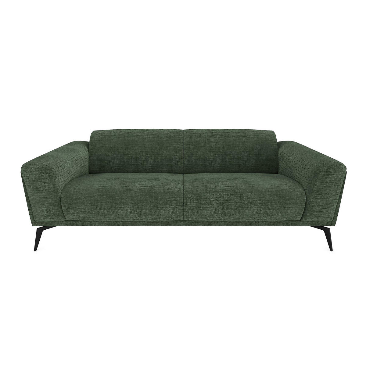 SOFA 3-SITZER Texturierter Samt Smaragdgrün 220cm - Smaragdgrün, Textil (220/74/90cm) - Sia Home