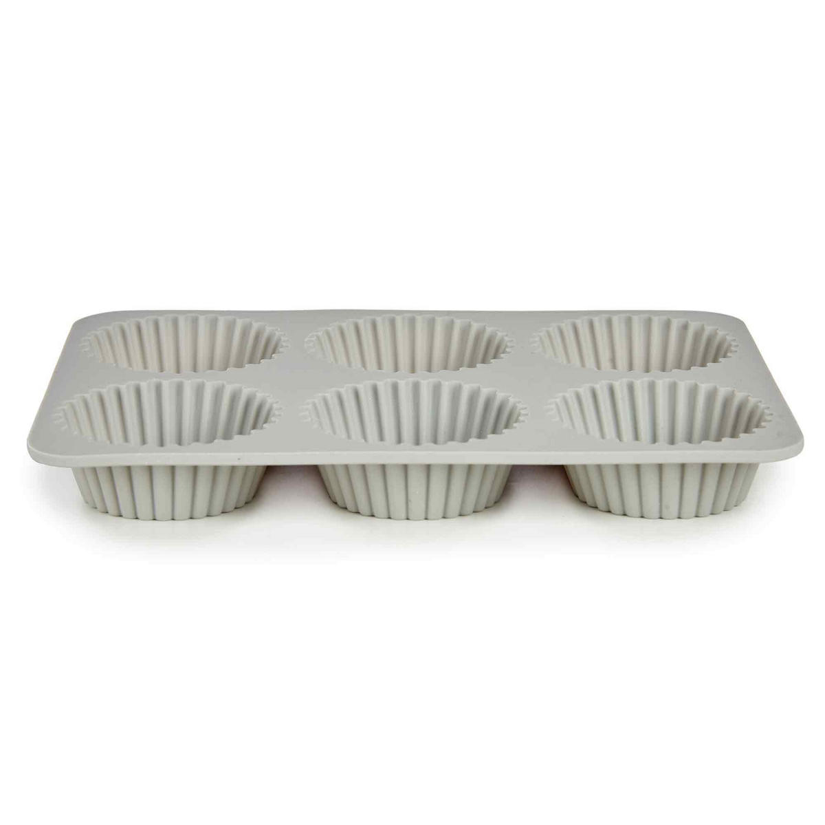 MUFFINFORM Silikon 26/17/3 cm - Hellgrau, Kunststoff (17/3/26cm) - Kinvara