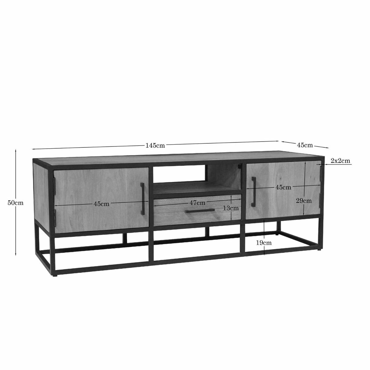 TV-MÖBEL Dakota Braun 45/145/50 cm - Braun, Holz (145/50/45cm) - Starfurn
