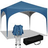 PAVILLON Faltbar wasserdichter Faltpavillon, aus Oxford Metallrahmen 3x3m - Blau, Metall (300/260/300cm) - Woltu