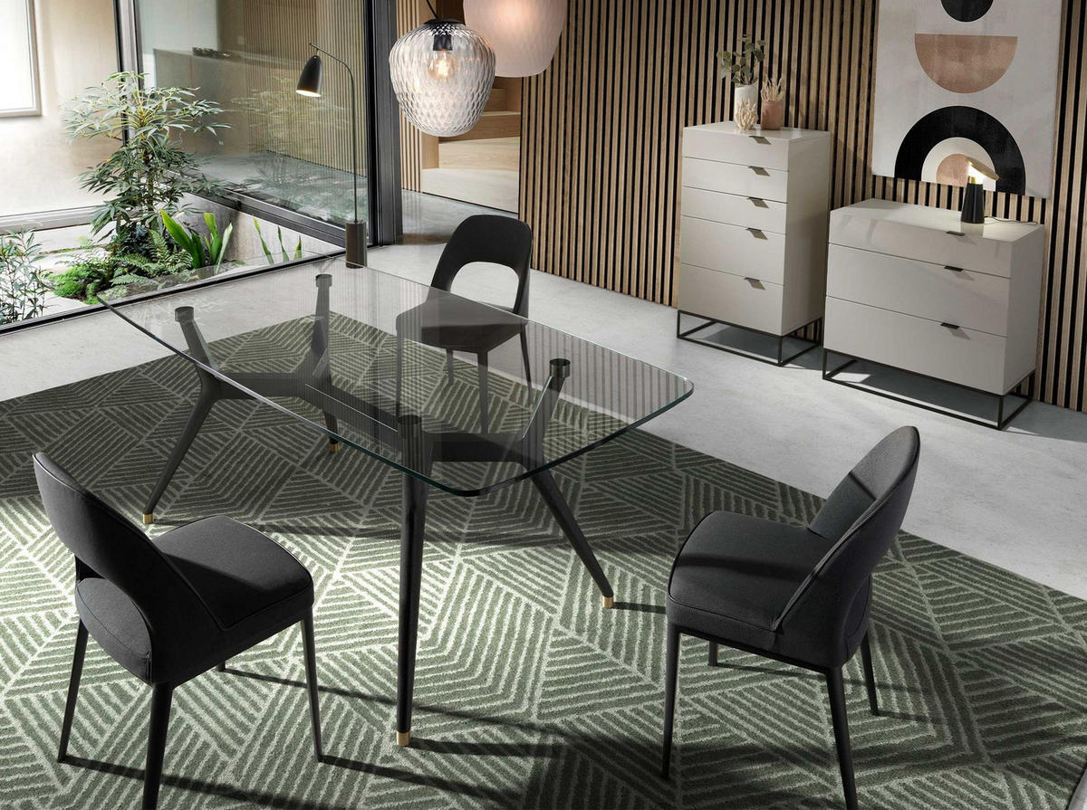 KOMMODE Kommode graues Holz und schwarzer Stahl 80/45/80 cm - Hellgrau/Schwarz, Holz (80/80/45cm) - ANGEL CERDA