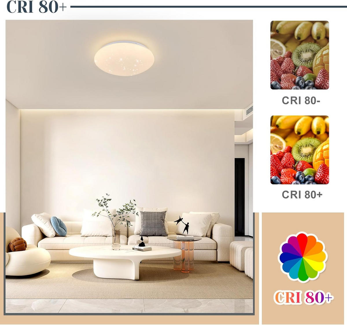 LED-DECKENLEUCHTE Falkenhainbach 25.2/6.2/25.2 cm - Weiß, Kunststoff (25.2/25.2/6.2cm) - ZMH