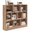 BÜCHERREGAL Braun - Braun, Holzwerkstoff (24/104/120cm) - COSTWAY