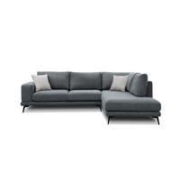 ECKSOFA MEDIOLANE 5-Sitzer, dunkelgrau - Dunkelgrau, Holzwerkstoff/Textil (282/219cm) - Courtois Laville