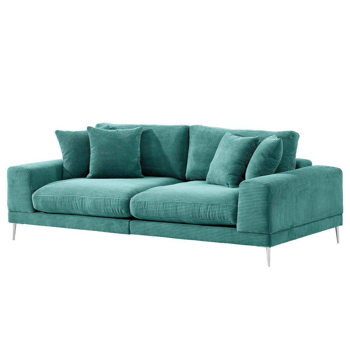 3-SITZER SOFA - Türkis, Textil (243/92/103cm) - home24