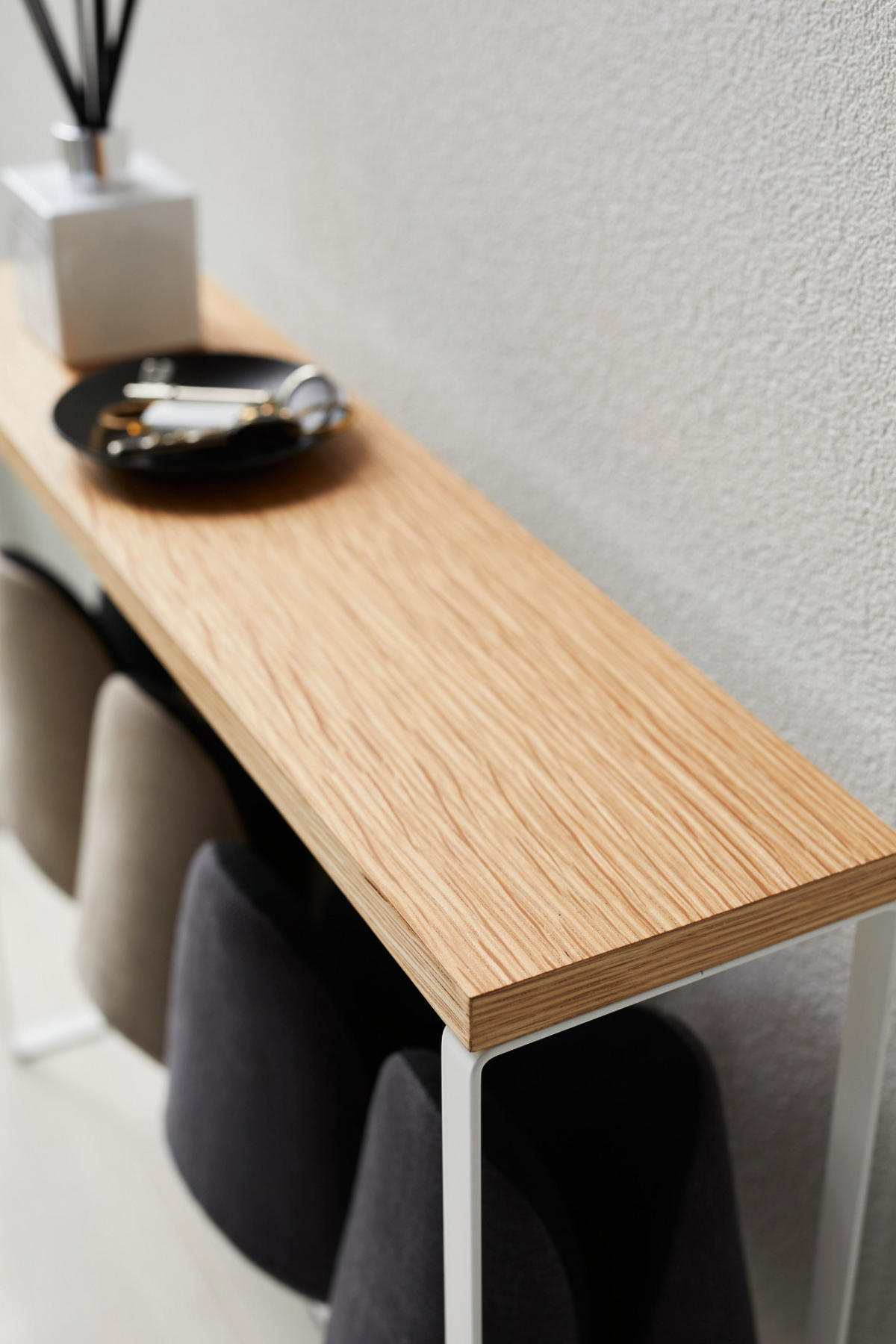 SCHUHSTÄNDER Tower 5152 Weiß Metall mit Holzablage, 41 x 50 x 12 cm - Weiß, Metall (50/41/12cm) - Yamazaki