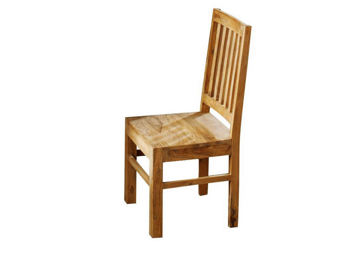 STUHL Sheesham 45x45x100 braun geölt NATURE BROWN #81 - Braun, Holzwerkstoff (45/100/45cm)