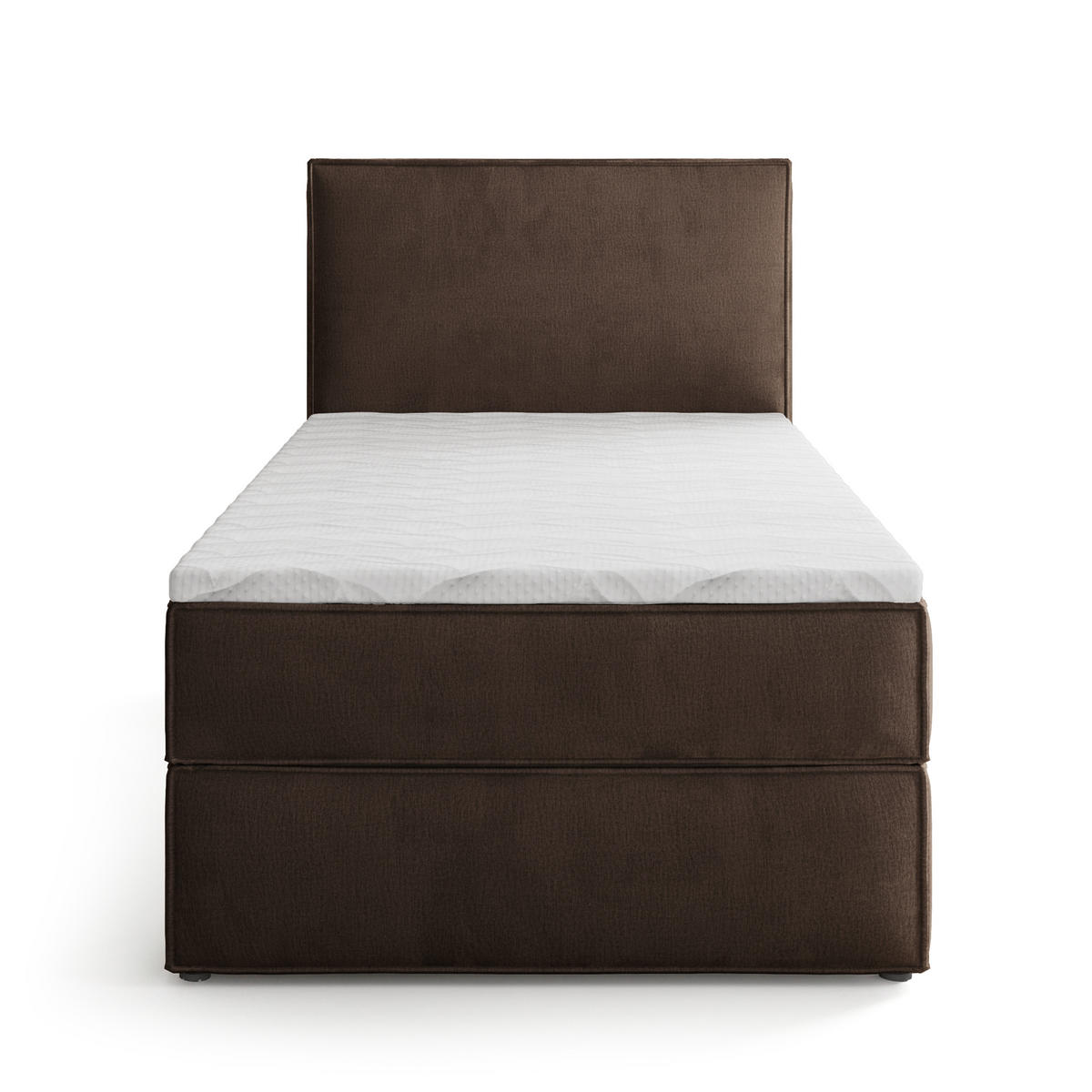 POSTEL Boxspring PELLIO 100x200 cm Hnědá - hnědá, kompozitní dřevo/textil (100/200cm) - MASSENO
