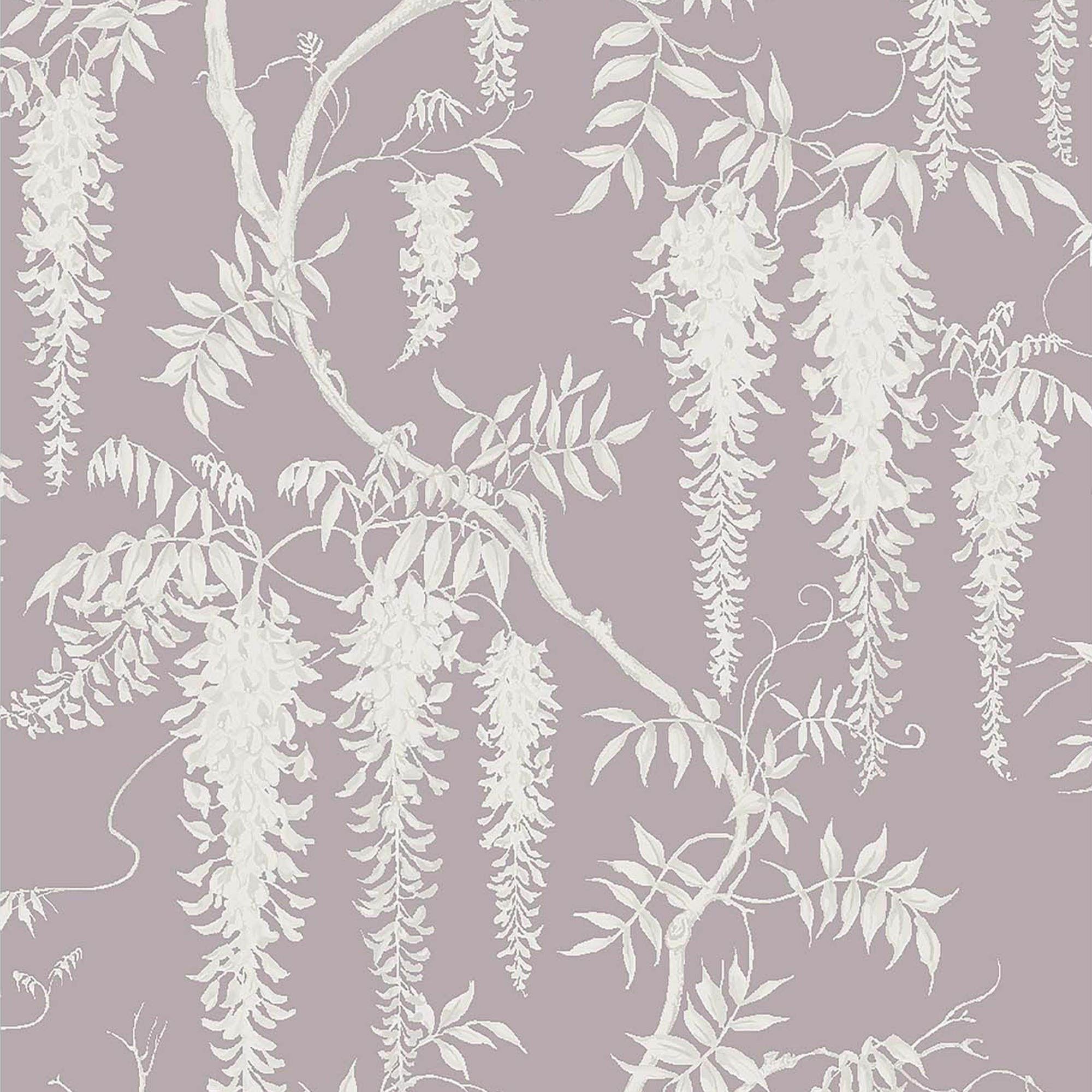 VLIESTAPETE Blauregen Altrosa - Lila, Papier/Kunststoff (52/1000cm) - next