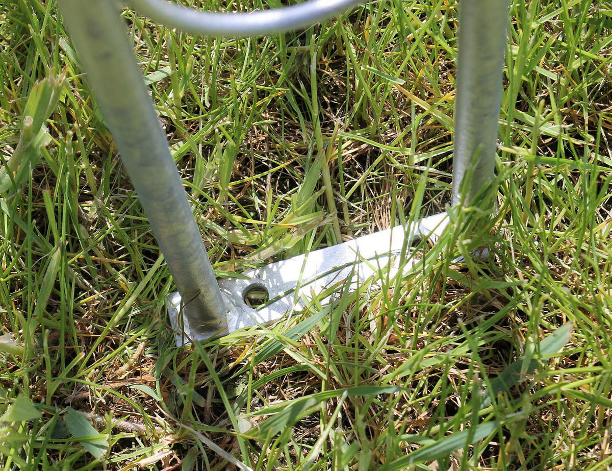 ROSENBOGEN mit Tür Metall Verzinkt Breite 140 cm Massiv - Grau, Metall (140/225/37cm) - DanDiBo