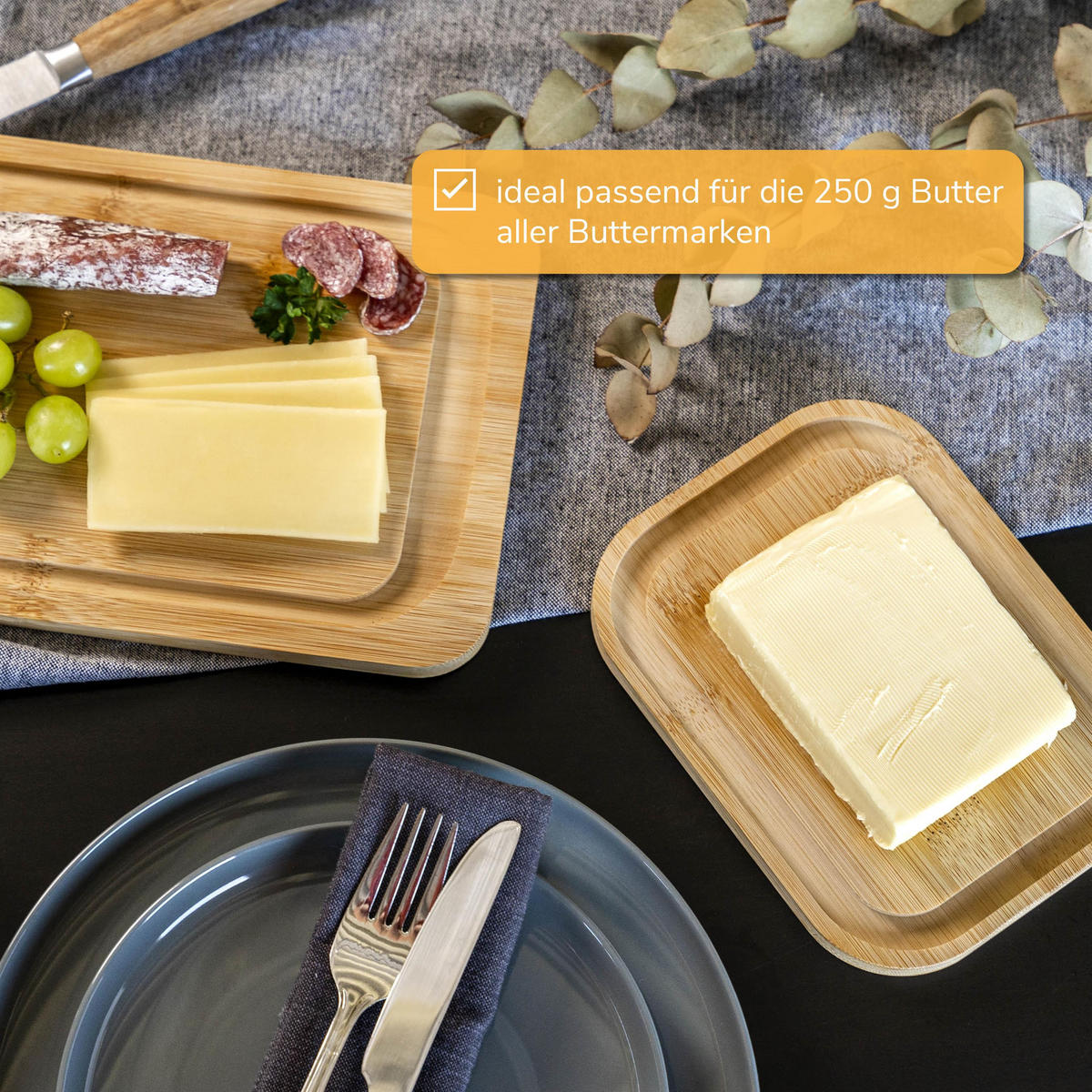 BUTTERDOSE, weiß - Transparent, Glas (17/4/12.5cm) - eluno