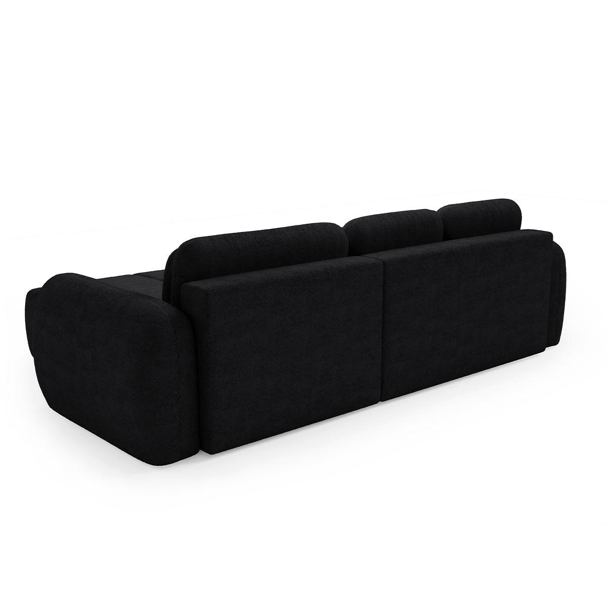 ECKSOFA Cesar 3 Sitzplätze Schwarz - Schwarz, Holz (304/190cm) - Petits-meubles