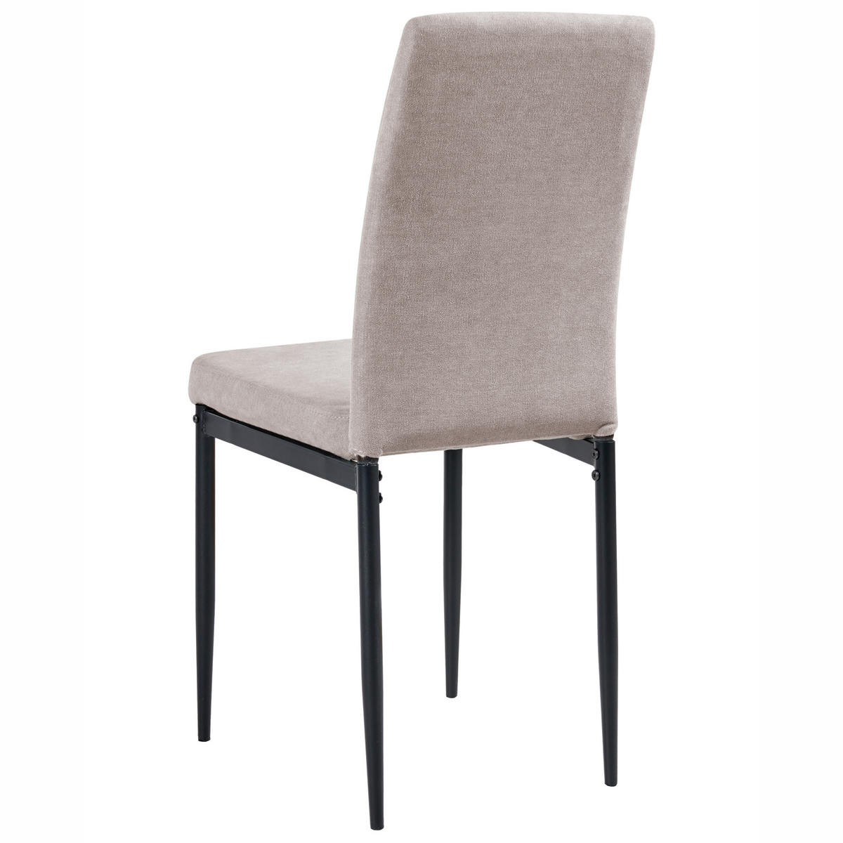ESSZIMMERSTUHL 4er-Set Taupe Riner - Taupe/Schwarz, Textil (42/94/50cm) - Beliani
