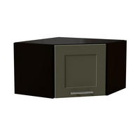 ECKHÄNGESCHRANK Oslo W10/60/36 Schwarz / Reed Green Matt 60 / 60 / 36cm - Schwarz/Grün, Holz/Holzwerkstoff (60/36/60cm) - Feldmann-Wohnen
