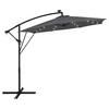 AMPELSCHIRM Ø 300 cm in Anthrazit aus Aluminium mit LED-Solar - Anthrazit, Metall (300/300cm) - ML-DESIGN